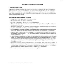 BookFactory Equipment Log Book - 96 Pages 8'' x 10'' Red Cover Section Sewn Hardbound (Made in USA)