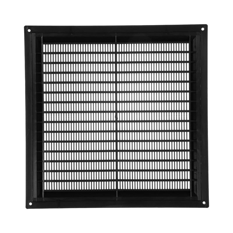 10" x 10" Inch Black Plastic Ventilation Grille with Insect