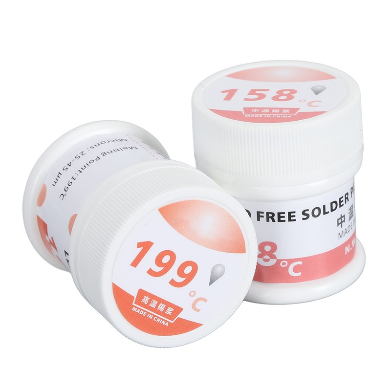2Pcs Welding Solder Paste 25 to 45μm 158℃ 199℃ Soldering