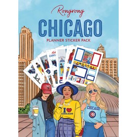 Rongrong Planner Stickers Pack Chicago Theme for Planners, Calendars, Journals and Projects – Premium Quality Hand Drawn Perfect for Showing Off The Windy City – Scrapbook Accessories – 10 Pages