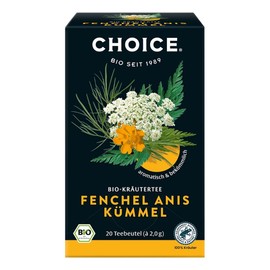 Choice Fennel Anise Cumin, Herbal Tea, 20 Bags, 40 g