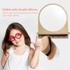 Oranwell Wooden and Acrylic Wall Mirror for Kids with Hooks