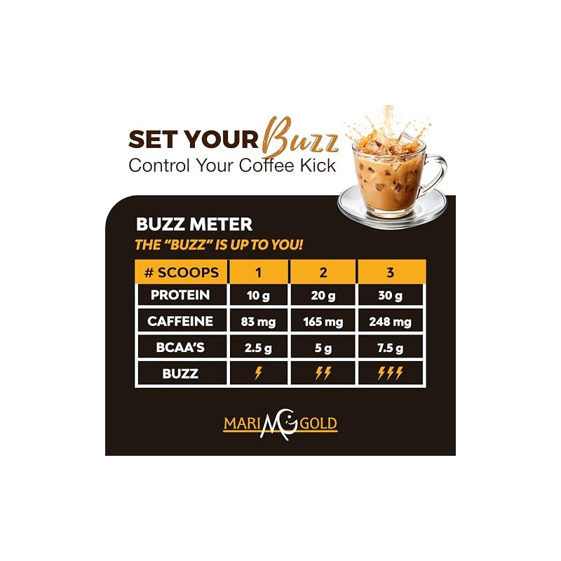 MariGold- Café Alto en Proteínas Latte Helado de Vainilla, 20g