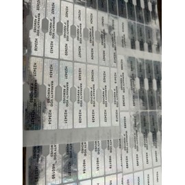 Hologram Security Labels Tamper-Proof Warranty Void IF Removed Silver 50x10mm Serial (100 per Pack)