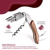 Vituzzi Sacacorchos para Vino de Acero Inoxidable con Corta Cápsulas