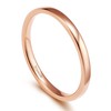 TIGRADE 2mm 4mm Rose Gold Titanium Plain Dome High Polished
