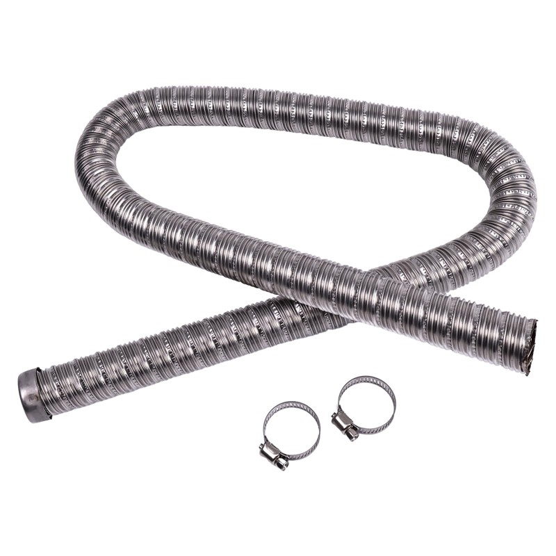 ZTUOAUMA 24mm 1M Length Double 304 Stainless Steel Exhaust Pipe