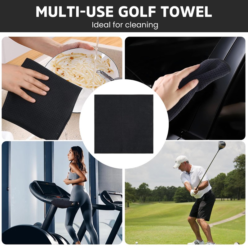 6 Pack Microfibre Drying Towels, Super Absorbent and Washable Waffle