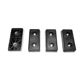 4 Medium Rectangle Rectangular Rubber Feet Bumpers - .390 H X 2.022 L X 1.005 W - Made in USA - for Furniture, Sofas, Desks, Chairs, Tables, etc