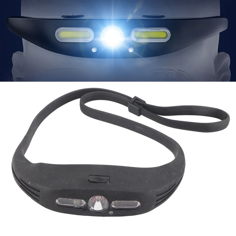 Motion Sensor Head Lamp Rechargeable Sensitive Ultralight Adjustable COB Headlamp