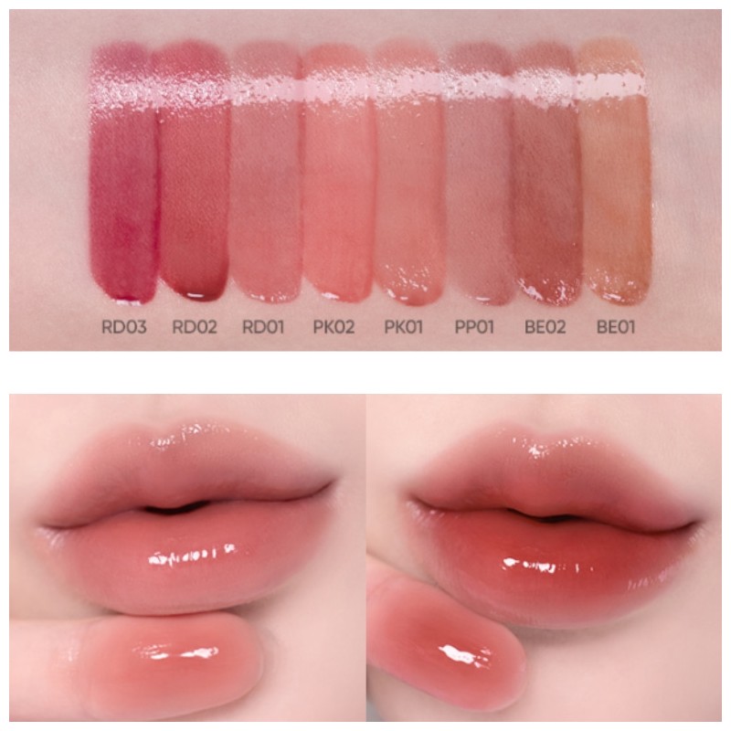 BANILA CO Glow Veil Tint 3.8g*2ea, Color1#$%Color2:RD03 Stunning Red-RD02 Rosy