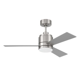 Craftmade McCoy 3-Blade 42" Brushed Polished Nickel Finish Ceiling Fan with Optional LED Light Kit & Hard Wired, 4 Speed Control Included