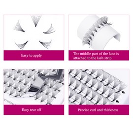 Eyelash Extensions Premade Fans Eyelash Extensions C CC D DD Curl Pointy Tip Pre Fan Eyelashes Premade Lash Extension Fans Volume Lash Extensions Pre Made Volume Lashes (9D-0.07D, 15mm)