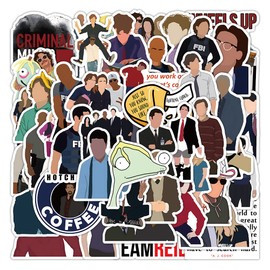 102pcs Criminal Minds Merch Stickers Pack for Water Bottles，Criminal Minds Merchandise Decals for Teens，Vinyl Waterproof Sticker for Laptop，Phone，Hard Hat，Skateboard，Scrapbooking，Gifts for Kid/Adult