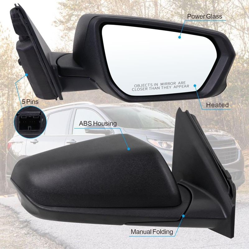Lqito Right Passenger Side Mirror Compatible With 2018 2019 2020
