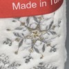 Enchante Home 2 Enchante Home Silver Embroidered Rhinestone Snowflake Hand
