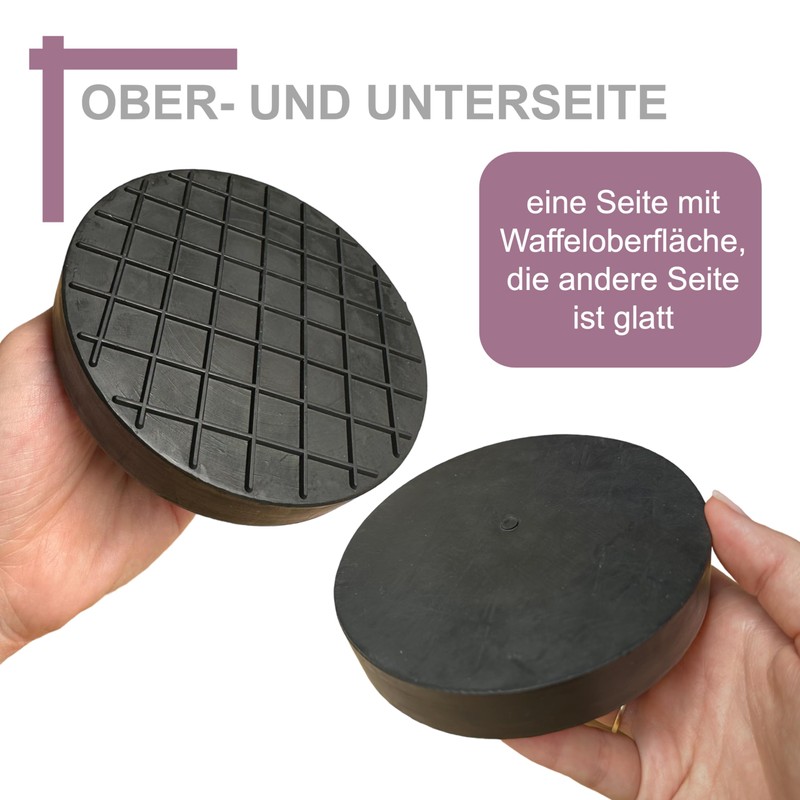 120 x 20 mm Rubber Pad with Waffle Surface for