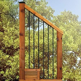 Nuvo Iron NSRP Napoletani Stair (7" x 34 1/4") Rail Panel, Black