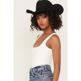 Good American Women's Modern Tank Scuba Thong Bodysuit, White, M