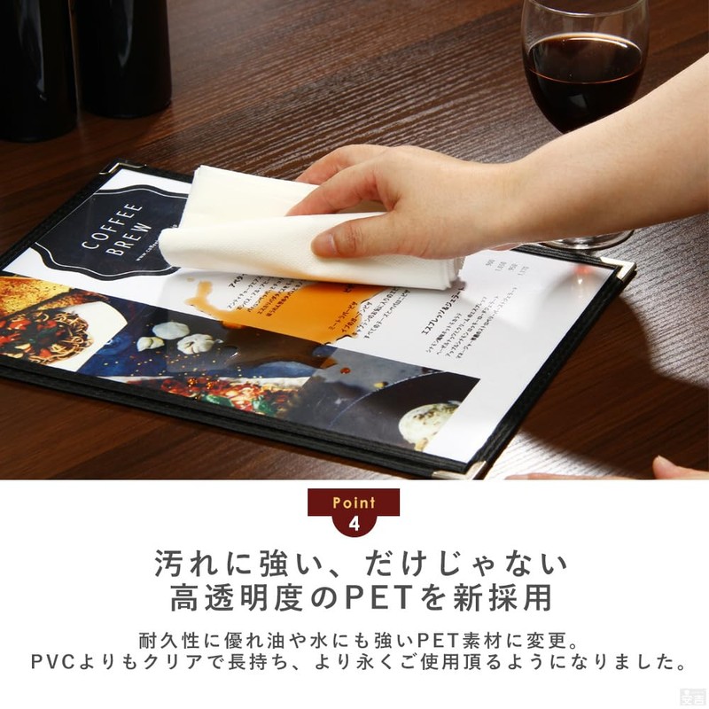 Menu Book, Set of 5, 4 Pages (2 Sheets 4