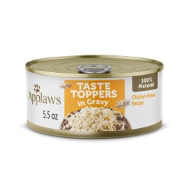 Applaws Taste Toppers, Grain-Free Dog Food Topper, Limited Ingredient, Chicken Breast in Gravy (12 x 5.5oz Cans)