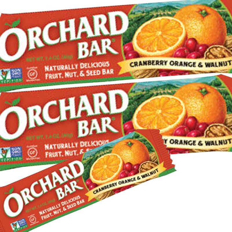 Orchard Bars - Cranberry Orange Walnut Bars - Natural Fruit