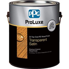 PPG ProLuxe 23 Top Coat R.E. Wood Finish, 1 Gallon, 085 Teak