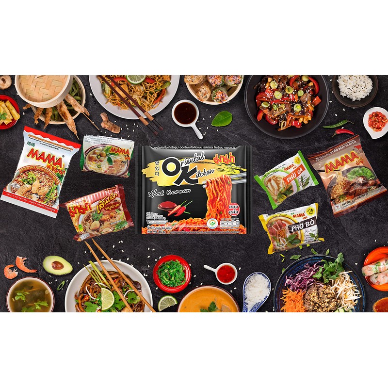 HCG MAMA Top Ramen Instant Noodles With Chopsticks, Mama Party