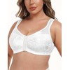 WingsLove Women's Full Coverage Front Closure Minimizer Bra Plus Size