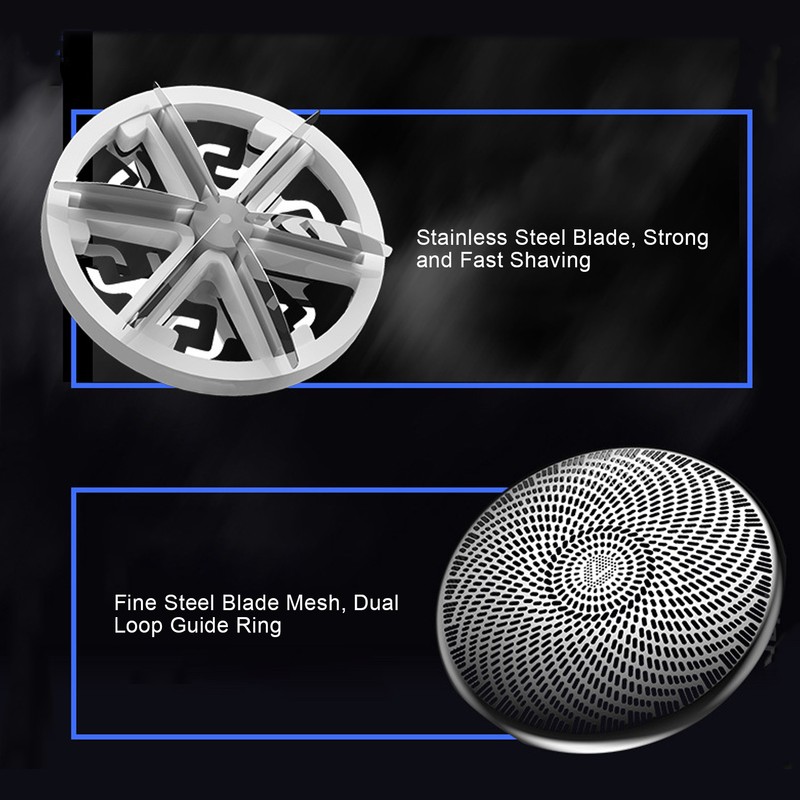 Mini Electric Beard Clipper Rotary Blade Hair Trimmer USB Charging