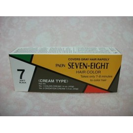 Paon Seven-eight Hair Color [ Only 7-8 Minutes to Color Hair ] #7 Soft Black < Cream Type > by Chemical Hair Dyes