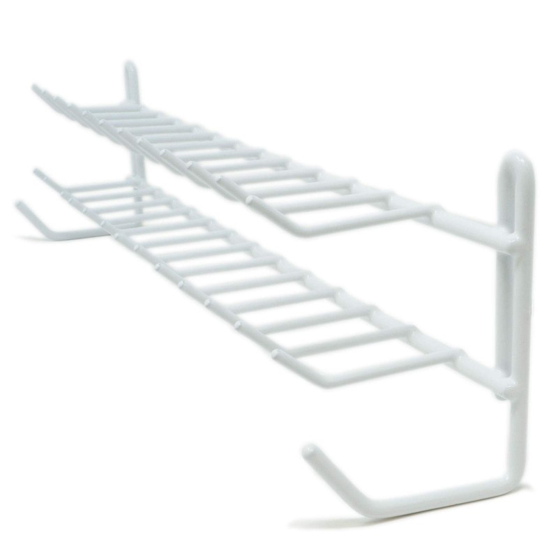 Huji Wall Mount Tie and Belt Rack Organizer, White (1