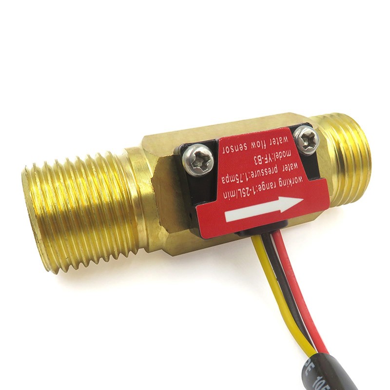 GREDIA G1/2" Male Thread Brass Water Flow Sensor Switch Hall