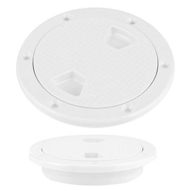Round Reklappe Intion Lid, Intion Hatch, Screw-Out Cover Plate, 4 Inch ABS Cover Plate, Round, White, Resistant, Corrosion Resistant, Screwable