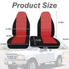 Fioqe 2PCS Front 60/40 Cloth High Back Bench Seat Cover