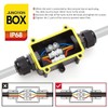 IP68 2/3 Way Waterproof Outdoor 3 Cable PG9 Black Plastic