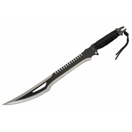 Fantasy Black Stainless Steel Blade Cord Wrapped Handle 25 inch EDC Hunting Machete