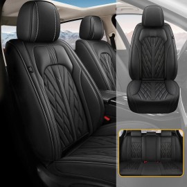 Unbranded Car Front Rear Seat Covers PU Leather For Hyundai Tucson 2008-2024 Protector Set