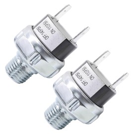 2 PCS Air Pressure Switch 110-140 PSI Tank Mount Thread 1/4" NPT Air Train Horn Valve 110-140psi 1/4 inch 12V/24V DC A-ir Compressor Tank Pressure Control Switch