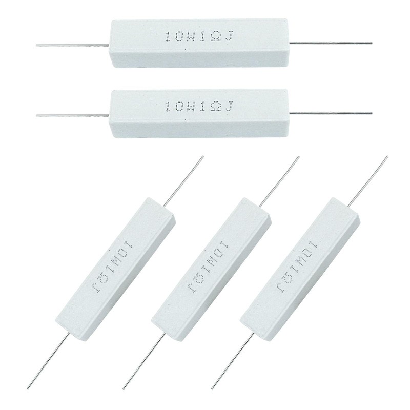 Seimneire 10w 1 Ohm Ceramic Cement Resistor, Wire Wound Power