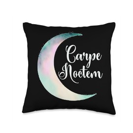 Carpe Noctem, Seize the Night Throw Pillow, 16x16, Multicolor