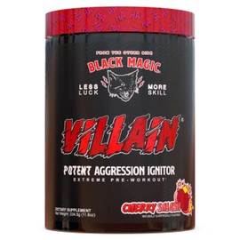 Black Magic Supply Villain High-Stim Nootropic Pre-Workout - Beta-Alanine, L-Tyrosine, & Caffeine - Pump & Focus - 25 Servings (Cherry Smash)
