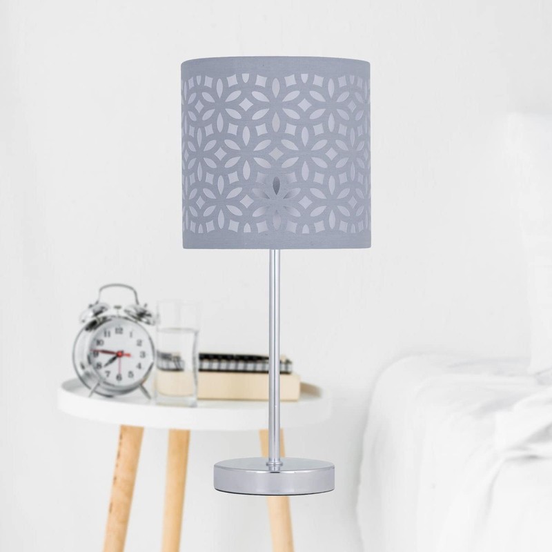 Polished Chrome Table Lamp or Bedside Light Base, Modern Design,