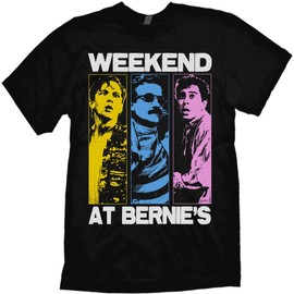Jared Swart Artwork & Apparel Weekend at Bernie's Pop-Art 80s T-Shirt Certificate of Authenticity Included. Black