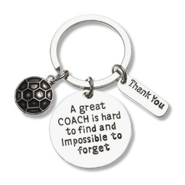 Infinity Collection Soccer Coach Keychain- Great Coach is Hard to Find But Impossible to Forget Soccer Coach Gifts- Soccer Jewelry - Soccer Coach Gifts for Men and Women
