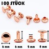 My Belt - Pack of 100 Hollow Rivets for Leather,