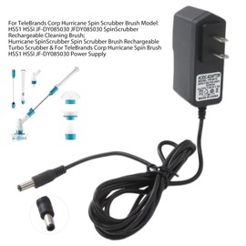 Replacement Charger Replacement for Hurricane Spin Scrubber Brush Rechargeable Turbo Scrubber & TeleBrands Corp Hurricane Spin Scrubber Brush HSS1 HSSI JF-DY085030 by WELURE