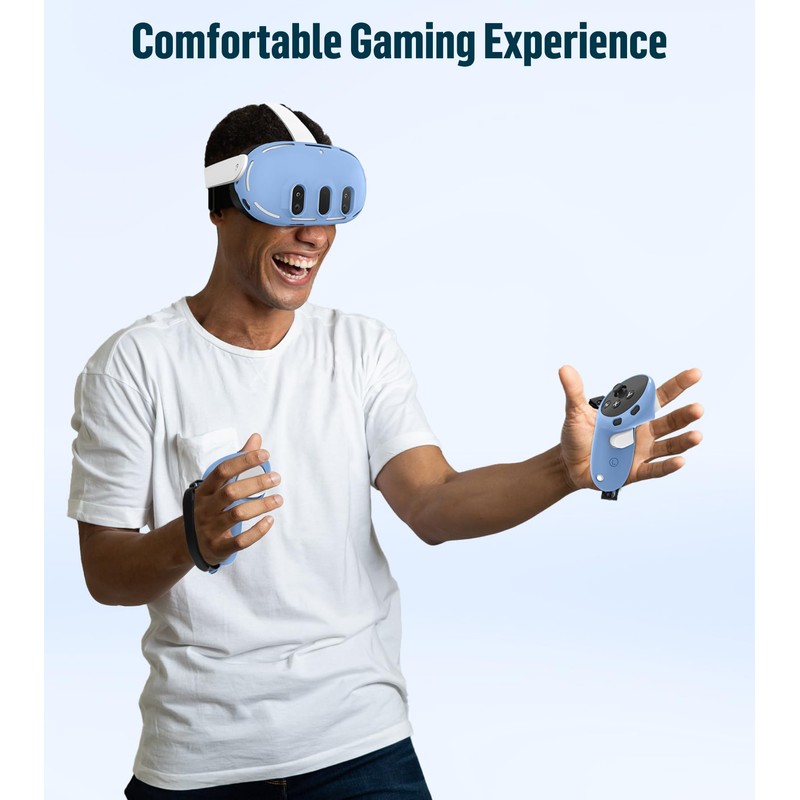 Silicone Cover Set Compatible with Meta Oculus/Quest 3, VR Accessories