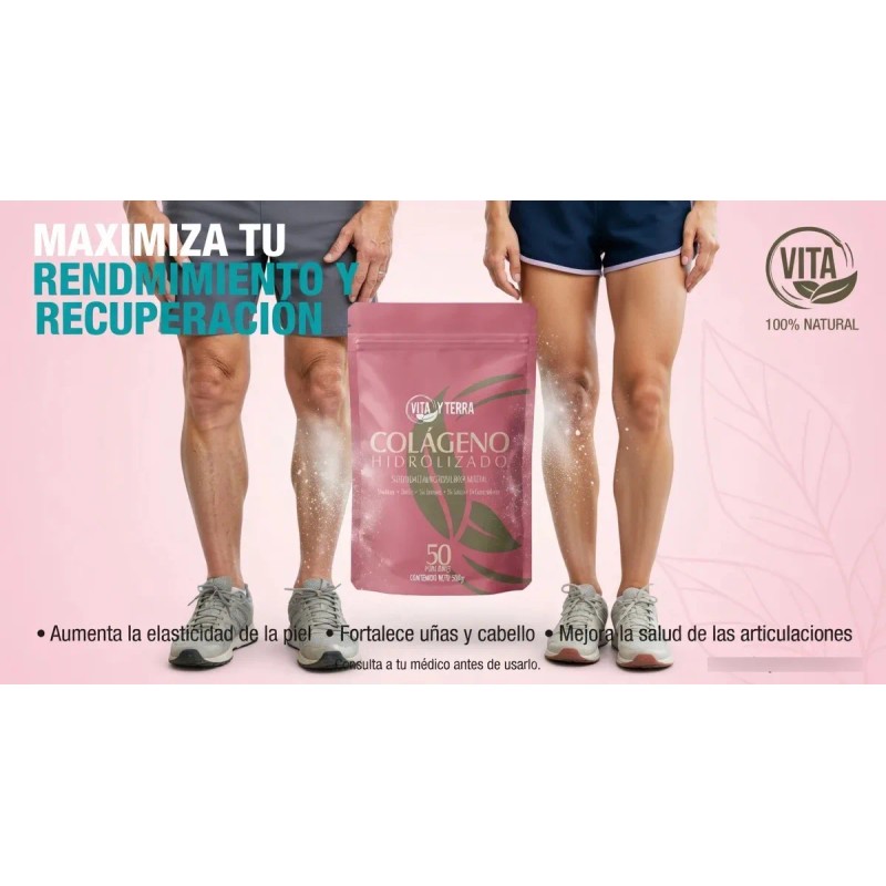 Colágeno Hidrolizado Natural, 100% Puro, En Marca Premium