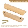 sourcing map 12Pcs Wood Drawer Pulls Handles, 96mm/3.78" Hole Spacing